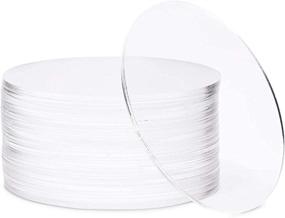 img 4 attached to ✨ High-Quality Clear Acrylic Disks: 4 Inch Round Circles - Ideal for Arts and Craft Supplies! (20 Pack)