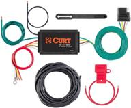 curt 59190 4-pin wiring harness with powered 3-to-2-wire splice-in converter for trailer tail lights logo