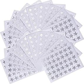 img 2 attached to 🌟 EBOOT Star Stickers: 1750 Count Silver Self-Adhesive Stars for Versatile Use