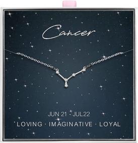 img 4 attached to 🎁 ALoveSoul 925 Sterling Silver Constellation Horoscope Zodiac Necklace: Perfect Birthday Gifts for Women and Girls