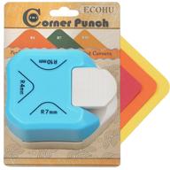 🔘 ecohu 3-in-1 round corner punch, r4mm r7mm r10mm - ideal for paper craft, card making, scrapbooking and diy projects logo