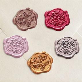 img 1 attached to 🍾 10 Pieces of Champagne-colored Sealing Wax Sticks for Wax Seal Stamp, Perfect for Retro Vintage Wax Seals on Wedding Invitations, Wine Packages, Cards, Envelopes, Party Invites, DIY Gifts