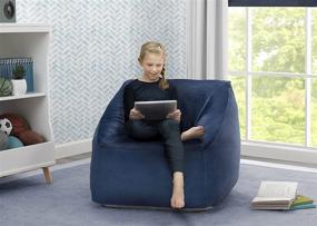 img 3 attached to Delta Children Cozee Cube Chair: Kid Size (Up to 10 Years), Twilight - Improved SEO