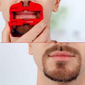 img 3 attached to SleekGoatee Adjustable Goatee Shaping Template & Lineup Tool for Men - Perfect Beard Shaper & Shaving Guide to Shape, Trim, and Shave Van Dyke, Goatee, and Circle Beard - Height & Width Customizable