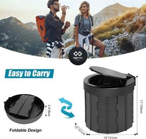 img 1 attached to 🚽 TRIPTIPS Portable Folding Toilet: Your Ultimate Travel Companion for Camping, Boating, Hiking, Long Trips and the Beach!