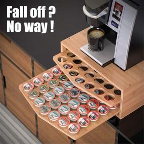 img 2 attached to 🤩 Organize and Store Your Keurig K-Cup Pods Efficiently with the WELL WENG 70 Capacity 2-tier Bamboo Coffee Pod Holder Storage Organizer with Drawer