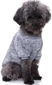 img 4 attached to 🐾 Cozy Winter Essential: X-Small Grey Knitwear Sweater for Small Dogs