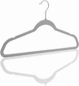 img 2 attached to 👕 Brookstone BKH1125 Velvet Hangers/Gray - 25 Pack, Non-Slip, 360° Swivel Hook, Space-Saving Design, Lightweight & Slim, Strong & Durable, Won’t Stain Fabric