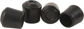 img 4 attached to 🪑 SoftTouch Rubber Leg Tip (4 Piece), 1 inch, Black - Durable Furniture Floor Protectors