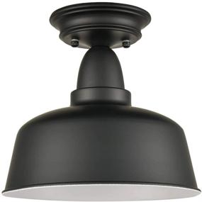 img 4 attached to 🏡 Stylish yet Rustic: Farmhouse Matte Black Ceiling Light Fixture for a Contemporary Barn Aesthetic