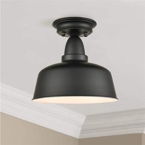 img 2 attached to 🏡 Stylish yet Rustic: Farmhouse Matte Black Ceiling Light Fixture for a Contemporary Barn Aesthetic