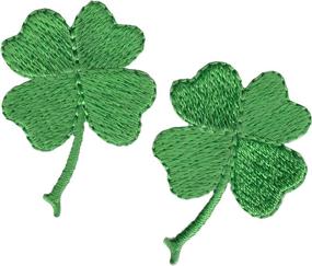 img 1 attached to 🍀 Grab Your Luck: Small Four Leaf Clover Iron On Patches - 2 for 1 deal!