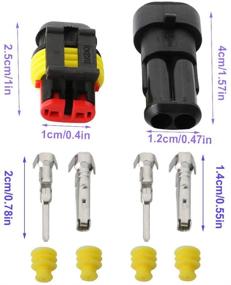 img 3 attached to ⚡️ CESFONJER 15 Kit Car Wire Connector: Waterproof Electrical Terminal for Auto, Motorcycle, Scooter, Truck, and Marine Plug Socket Kit - 2 Pin × 5 Kit, 3 Pin × 5 Kit, 4 Pin × 5 Kit