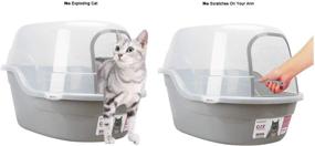 img 2 attached to 🐾 Extra Large Jumbo Hooded Cat Litter Box by Petphabet