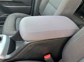 img 4 attached to Waterproof Neoprene Armrest Cover for Chevy Colorado 2015-2021 - Auto Console Covers in Gray