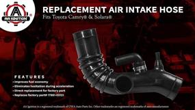 img 3 attached to 🚗 Toyota Air Intake Hose for Camry & Solara - 1997-1999 Model Years - Replaces OEM 696-706, 17881-03121 - Engine Air Intake Filter Tube