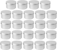 tosnail 24 pack 7 oz aluminum screw top round tins: versatile empty candle jars and small storage containers logo