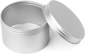 img 2 attached to Tosnail 24 Pack 7 oz Aluminum Screw Top Round Tins: Versatile Empty Candle Jars and Small Storage Containers