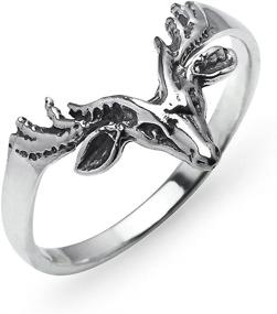 img 4 attached to 🦌 Forest Nature Boho Animal Jewelry: Silverline Jewelry 925 Sterling Silver Deer Antler Ring