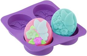 img 4 attached to Premium X-Haibei Flower Butterfly Oval Soap Mold for Cold Process Making - Supplies 3oz per Cell