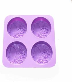 img 2 attached to Premium X-Haibei Flower Butterfly Oval Soap Mold for Cold Process Making - Supplies 3oz per Cell