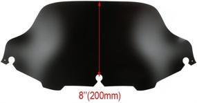 img 1 attached to 🏍 Amazicha Черный 8" Вейв Виндштейлд Виндскрин для Harley Davidson Touring Street Glide/Electra Glide/Tri Glide FLHT FLHX FLHTK FLHTC FLHTCU 1996-2013