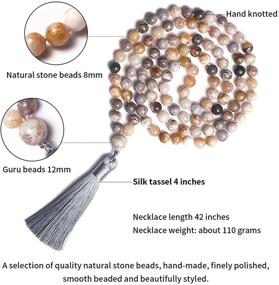 img 3 attached to 📿 PNEIME 108 Mala Beads Necklace: Natural Stone Tibetan Prayer Beads for Yoga Meditation & Japa Mala