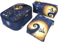 ultimate travel makeup bag set: mrsp 3-in-1 makeup organizer with waterproof case - the nightmare before christmas edition logo