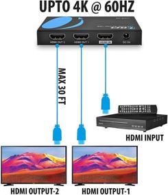 img 3 attached to ОРЕИ UltraHD 4K @ 60 Гц HDMI разветвитель - 1 Вход 2 Выхода 2 Порта 2:8-Бит - HDMI 2.0, HDCP 2.0, 18 Гбит/с, EDID - Дублирование / Зеркало 4K Экранов - UHDS-102