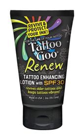 img 4 attached to 🌞 Tattoo Goo Renew Color Enhancement Lotion SPF 30 - 95% Natural Protection | Olive Oil, Vitamin A, D & E | UV/UVA Precision Application | Non-Greasy, Cruelty-Free - 2 oz