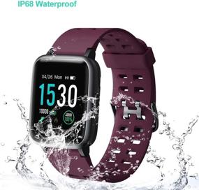 img 3 attached to 💦 Водонепроницаемые умные часы Willful Fitness Tracker с функцией мониторинга сердечного ритма для Android и iPhone, совместимые с Samsung - умные часы для мужчин и женщин (фиолетовые)