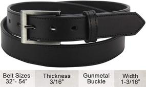img 3 attached to Bridle Stitched Dress Casual Belt for Men: Enhancing Your Accessories Collection