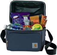 carhartt navy insulated lunch cooler bag with dual compartments: the ultimate deluxe solution logo