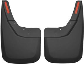 img 4 attached to Husky Liners - 57881 Rear Mud Guards for Chevrolet Silverado (2014-2018) 1500, (2019) 1500 LD, (2015-2019) 2500/3500 - Single Rear Wheels, Black (Custom Fit)