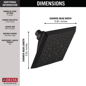 img 2 attached to 🚿 Upgrade Your Shower Experience with the Stylish DELTA 52664-BL H2Okinetic Raincan Shower Head in Matte Black