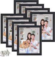 🖼️ black 8x10 picture frames - set of 8: ideal home, office & family wall decor logo