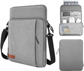 img 4 attached to 📦 MoKo 13.3 Inch Laptop Sleeve Bag - Portable Carrying Pouch Case with Pocket for MacBook Air Retina 13.3 2018, MacBook Air/Pro 13.3 2020, iPad Pro 12.9 2021/2020/2018, Chromebook