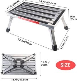 img 3 attached to 🚙 Gimify RV Steps Stool Folding Platform Stepping Stool - Sturdy Aluminum Ladder for Motorhome Trailer - 330lb Capacity - Non-Slip Rubber