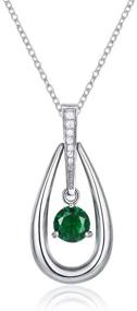 img 3 attached to Birthstone Teardrop Necklace Stainless Birthday