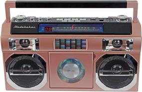 img 3 attached to 🎶 Studebaker SB2145RG Retro Street Bluetooth Boombox with FM Radio, CD Player, LED EQ, 10 Watts RMS Power and AC/DC - Rose Gold, 80s Inspired