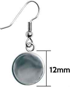 img 1 attached to 📿 24-Unit Pack of Bastex Silver Earring Blanks: Wire Hooks with Small 12mm Cabochon Settings - Perfect for DIY Jewelry Making Supplies and Earring Findings