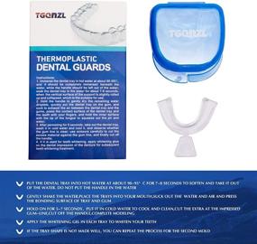 img 3 attached to 🦷 TGQNZL Безопасный для здоровья полости рта щиток от скрежетания зубами - стискивания, бруксизма, сна, занятий спортом - тонкие формованные лотки для отбеливания зубов с чехлом (4 упаковки)