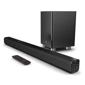 img 4 attached to 🔊 Majority K2 2.1 Surround Sound Bar with Wireless Subwoofer, Bluetooth, FM Radio, and Multi-Connection
