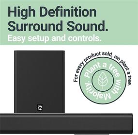 img 1 attached to 🔊 Бар с акустикой Surround Majority K2 2.1 с беспроводным сабвуфером, Bluetooth, FM-радио и мультиподключением