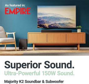 img 3 attached to 🔊 Majority K2 2.1 Surround Sound Bar with Wireless Subwoofer, Bluetooth, FM Radio, and Multi-Connection