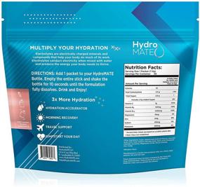 img 3 attached to HydroMATE Hydration Accelerator Electrolyte Powder Packets - Rapidly Rehydrate with Low Sugar Peach Tea Drink Mix - Single Serving Stick for Hangover Recovery +1000mg Vitamin C - 30 Sticks