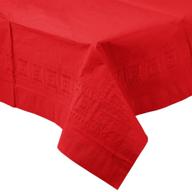 perfectware table covers red-3 disposable table covers red 2-ply tissue and 1-ply poly logo