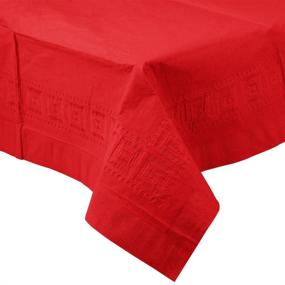img 3 attached to Perfectware Table Covers Red-3 Disposable Table Covers Red 2-Ply Tissue And 1-Ply Poly