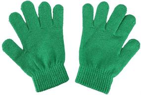 img 1 attached to Zelda Kids Green Fleece Beanie with Pom and Gloves Set: Warmth and Style for Young Adventurers