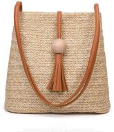👜 gl-turelifes round summer straw bag with large weave - beach shoulder bags for women, vacation tote handbags and travel bag logo